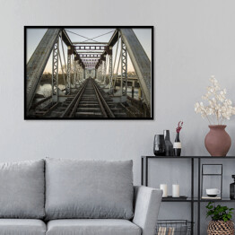 Plakat w ramie Żelazny most kolejowy