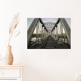 Plakat samoprzylepny Żelazny most kolejowy