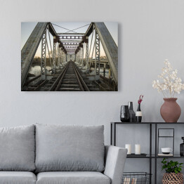 Obraz na płótnie Żelazny most kolejowy