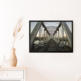 Obraz w ramie Żelazny most kolejowy