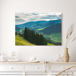 Obraz na płótnie Widok na góry i doliny Rinderberg, Szwajcaria