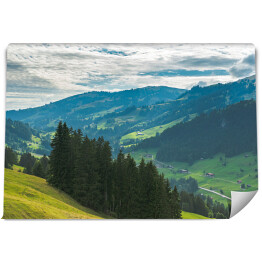 Fototapeta Widok na góry i doliny Rinderberg, Szwajcaria