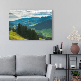 Obraz na płótnie Widok na góry i doliny Rinderberg, Szwajcaria