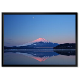 Plakat w ramie Czerwony wulkan Fuji w Japonii