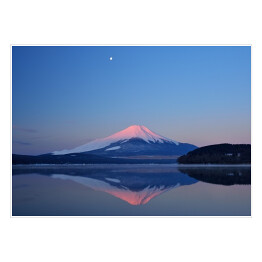 Plakat samoprzylepny Czerwony wulkan Fuji w Japonii