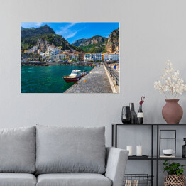 Plakat samoprzylepny Wybrzeże Amalfi, Włochy