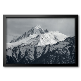 Obraz w ramie Śnieżne pasmo górskie w Indiach