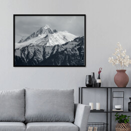 Plakat w ramie Śnieżne pasmo górskie w Indiach