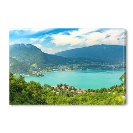 Obraz na płótnie Widok na jezioro Annecy, Francja