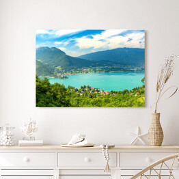 Obraz na płótnie Widok na jezioro Annecy, Francja