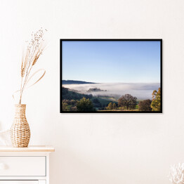 Plakat w ramie Mgła nad Jeziorem Oroville, Kalifornia