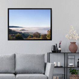 Obraz w ramie Mgła nad Jeziorem Oroville, Kalifornia