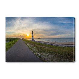 Długa droga w stronę słońca i latarnia morska, Breskens - Holandia