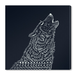 Dekoracyjny wilk - ilustracja