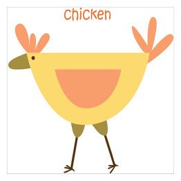 Kurczak - zabawna ilustracja