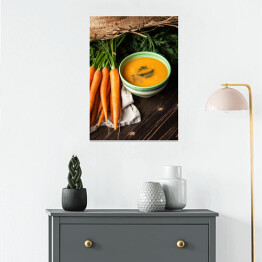 Plakat Zupa krem ​​z marchwi