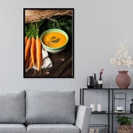 Plakat w ramie Zupa krem ​​z marchwi