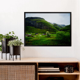 Obraz w ramie Norweskie fiordy wiosną