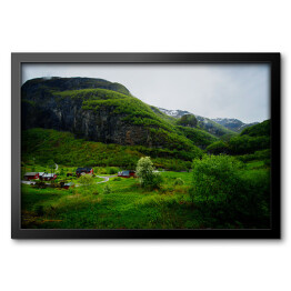 Obraz w ramie Norweskie fiordy wiosną