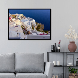 Plakat w ramie Domy na Greckiej wyspie Santorini