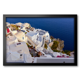 Obraz w ramie Domy na Greckiej wyspie Santorini