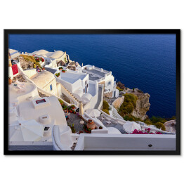 Plakat w ramie Domy na Greckiej wyspie Santorini