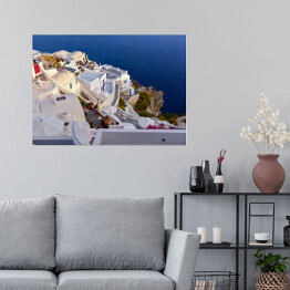 Plakat samoprzylepny Domy na Greckiej wyspie Santorini