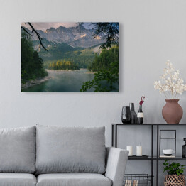 Obraz na płótnie Panorama Eibsee w Niemczech