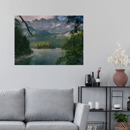 Plakat Panorama Eibsee w Niemczech