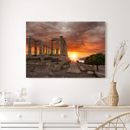 Obraz na płótnie Świątynia Posejdona, Ateny, Grecja