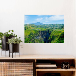Plakat Jeden z najwyższych wodospadów w Indonezji, wioska Tonggiang