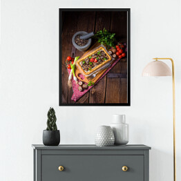 Obraz w ramie Tarta grzybowa z ricottą