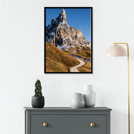 Plakat w ramie Panoramiczny widok Dolomitów na tle Cimon della Pala, Włochy
