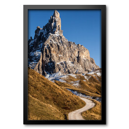 Obraz w ramie Panoramiczny widok Dolomitów na tle Cimon della Pala, Włochy