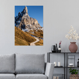 Plakat Panoramiczny widok Dolomitów na tle Cimon della Pala, Włochy