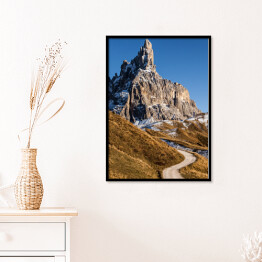 Plakat w ramie Panoramiczny widok Dolomitów na tle Cimon della Pala, Włochy