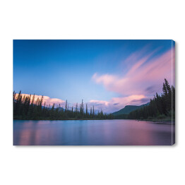 Obraz na płótnie Niebiesko różowy krajobraz Banff