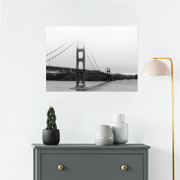 Plakat samoprzylepny Golden Gate Bridge - mgła