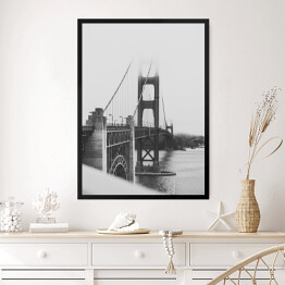 Obraz w ramie Golden Gate Bridge w odcieniach szarości