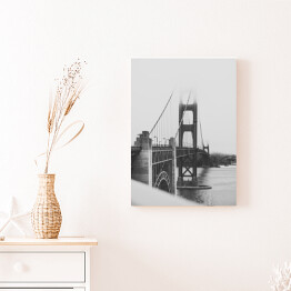 Obraz na płótnie Golden Gate Bridge w odcieniach szarości