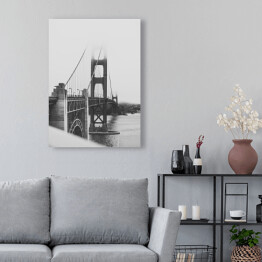 Obraz na płótnie Golden Gate Bridge w odcieniach szarości