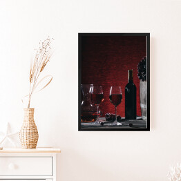 Obraz w ramie Wino w kieliszkach