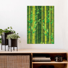 Tło z zielonym bambusem