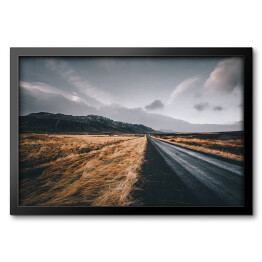 Obraz w ramie Droga we mgle, Islandia