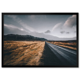 Plakat w ramie Droga we mgle, Islandia