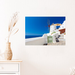 Plakat samoprzylepny Oia - wieś na wyspie Santorini, Grecja