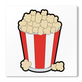 Popcorn na białym tle - ilustracja