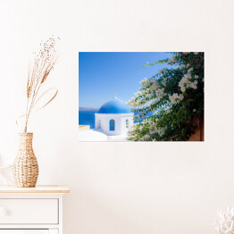 Plakat Santorini - bajeczny widok