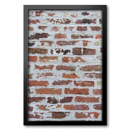 Obraz w ramie Mur ceglany w stylu grunge z dużą ilością betonu