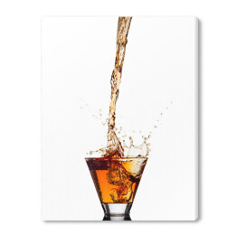 Obraz na płótnie Nalewanie whisky do szklanki